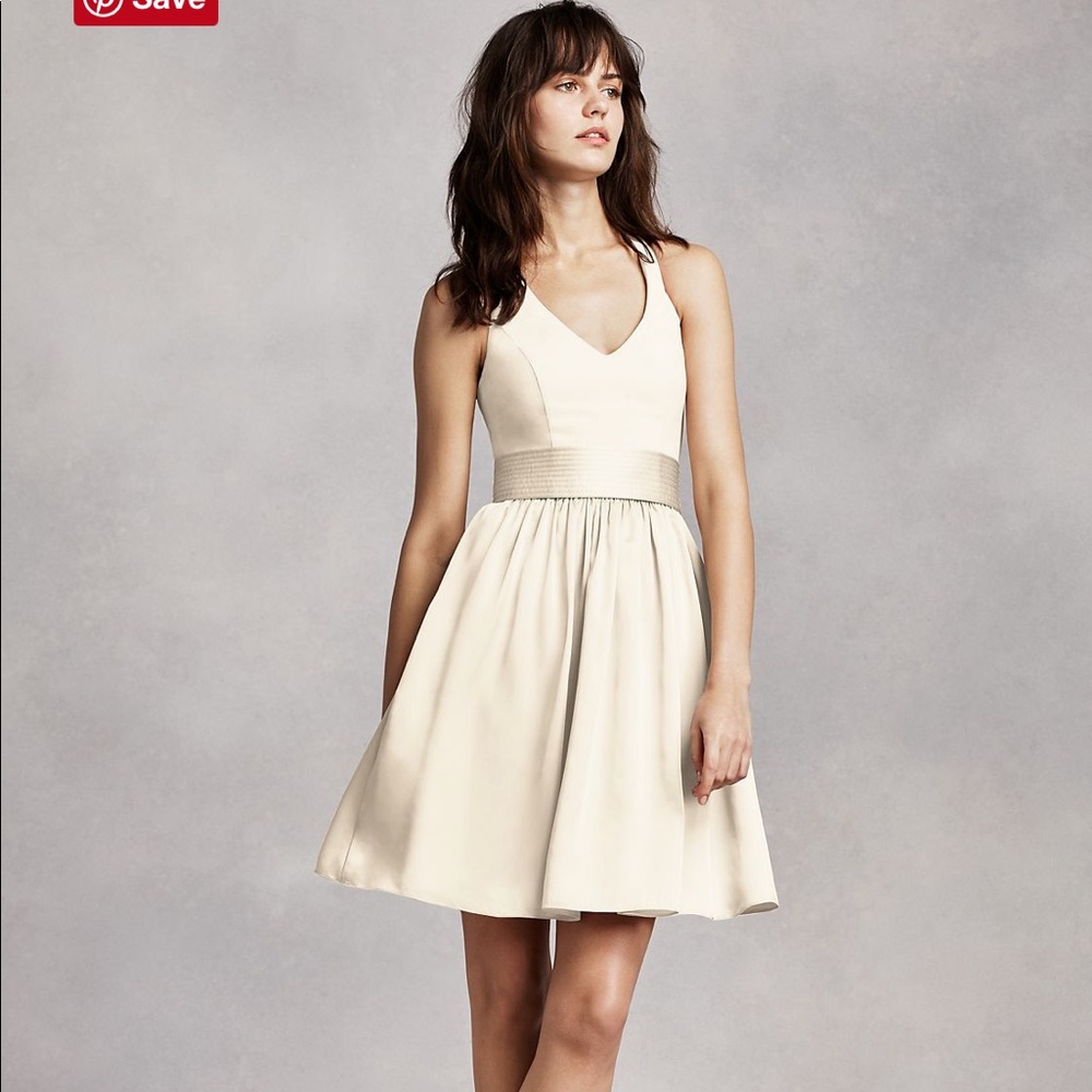 Bridesmaid Dress: Vera Wang Short Halter